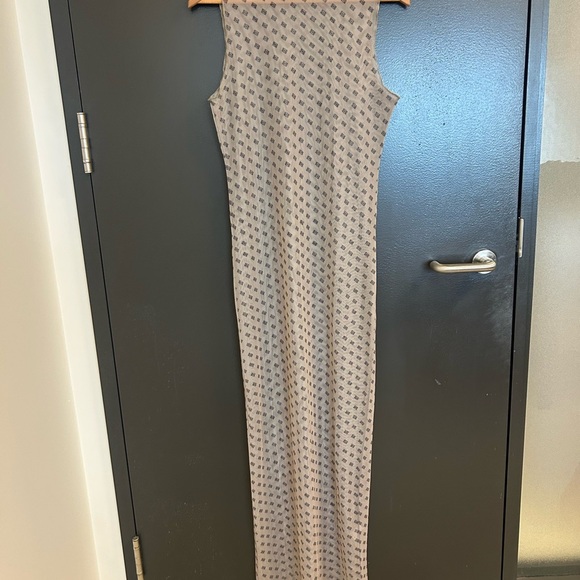 De Rococo M NWT completely sheer maxi Tan Sleeveless Dress - Picture 6 of 15